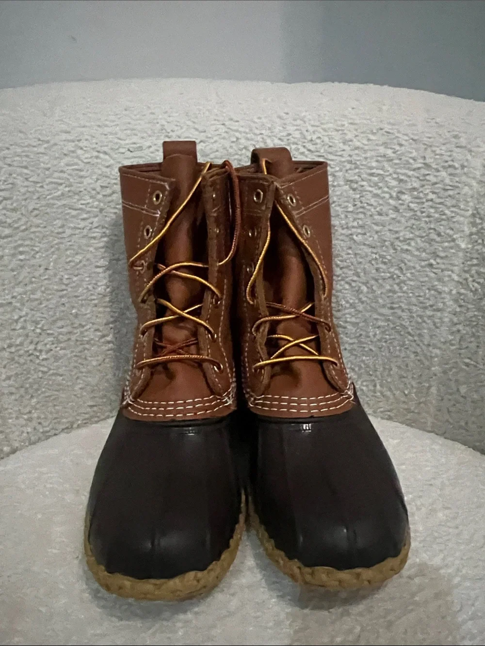 L.L. Bean Tan/Brown Kids Lace-Up Boots